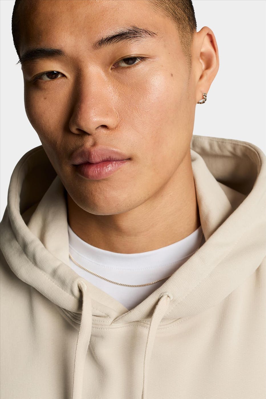 Lyle & Scott - Ecru Embroidered hoodie