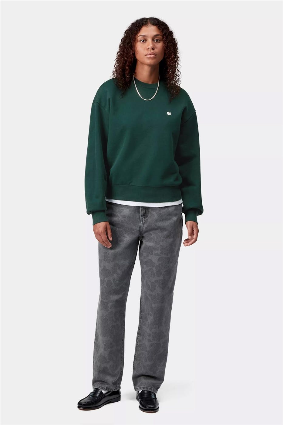 Carhartt WIP - Donkergroene Casey sweater