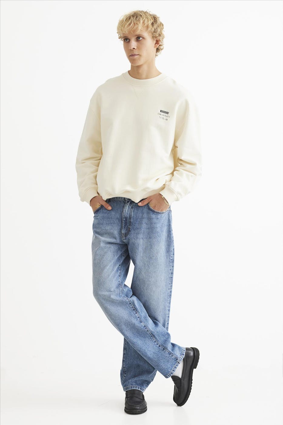 WOODBIRD - Blauwe Leroy Optic jeans