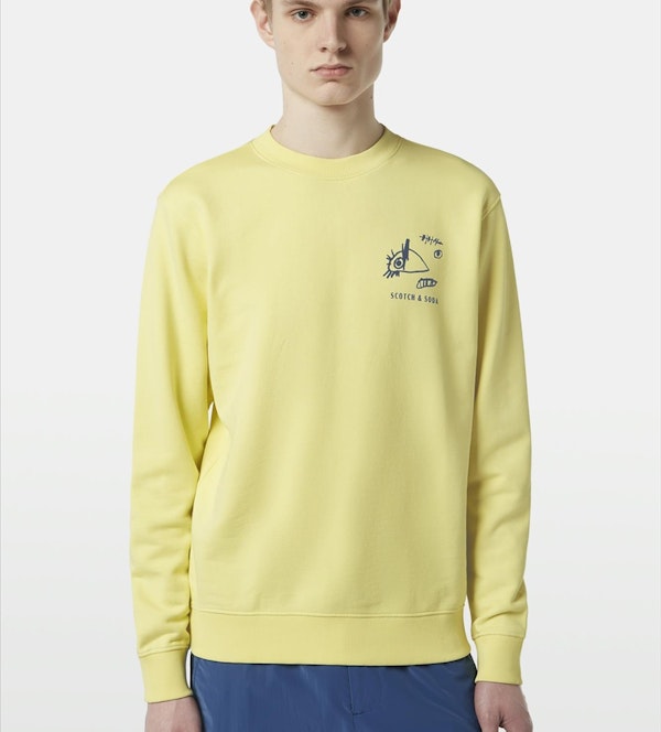 Scotch & Soda - Gele Art sweater