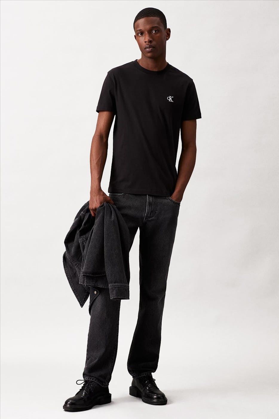 Calvin Klein Jeans - Zwarte CK Icon T-shirt