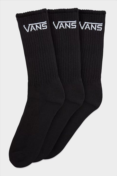 Vans  - Zwarte Logo 3-pack sokken, maat: 38,5-42