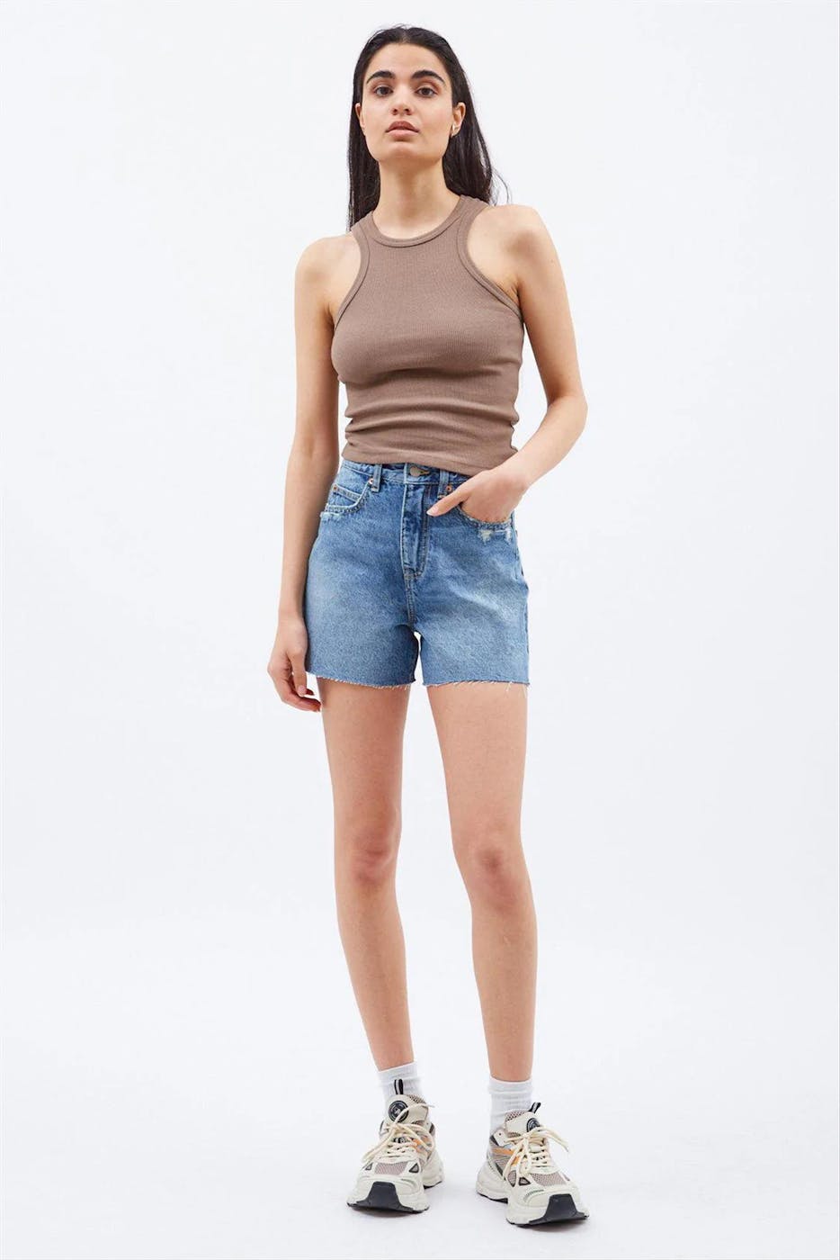 Dr. Denim - Blauwe Used Nora short