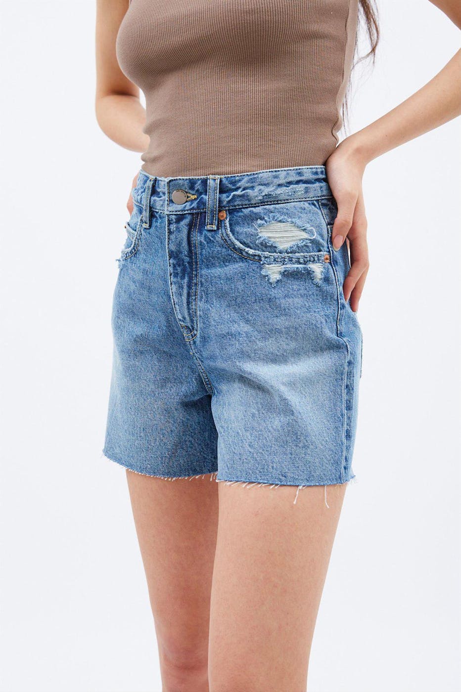 Dr. Denim - Blauwe Used Nora short