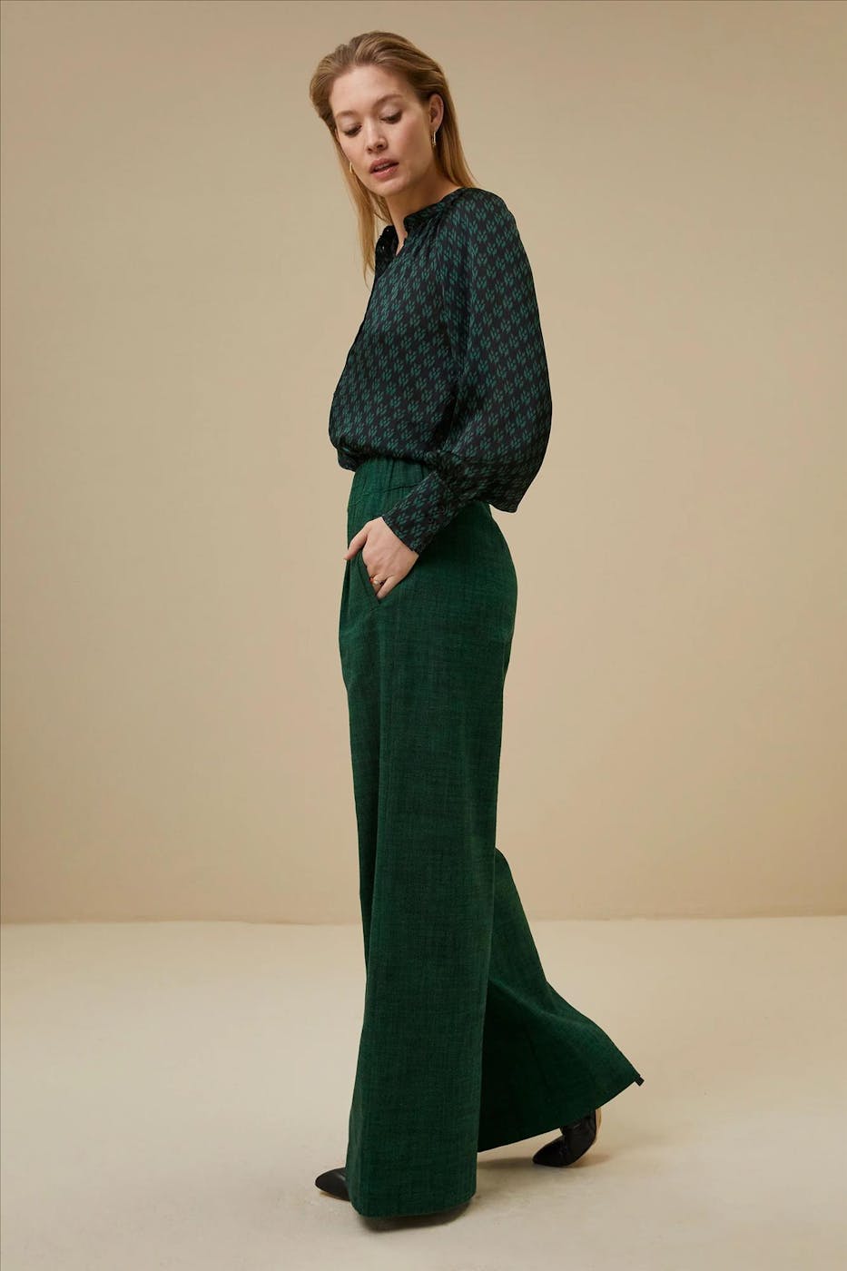 BY BAR - Groene Benji Twill broek