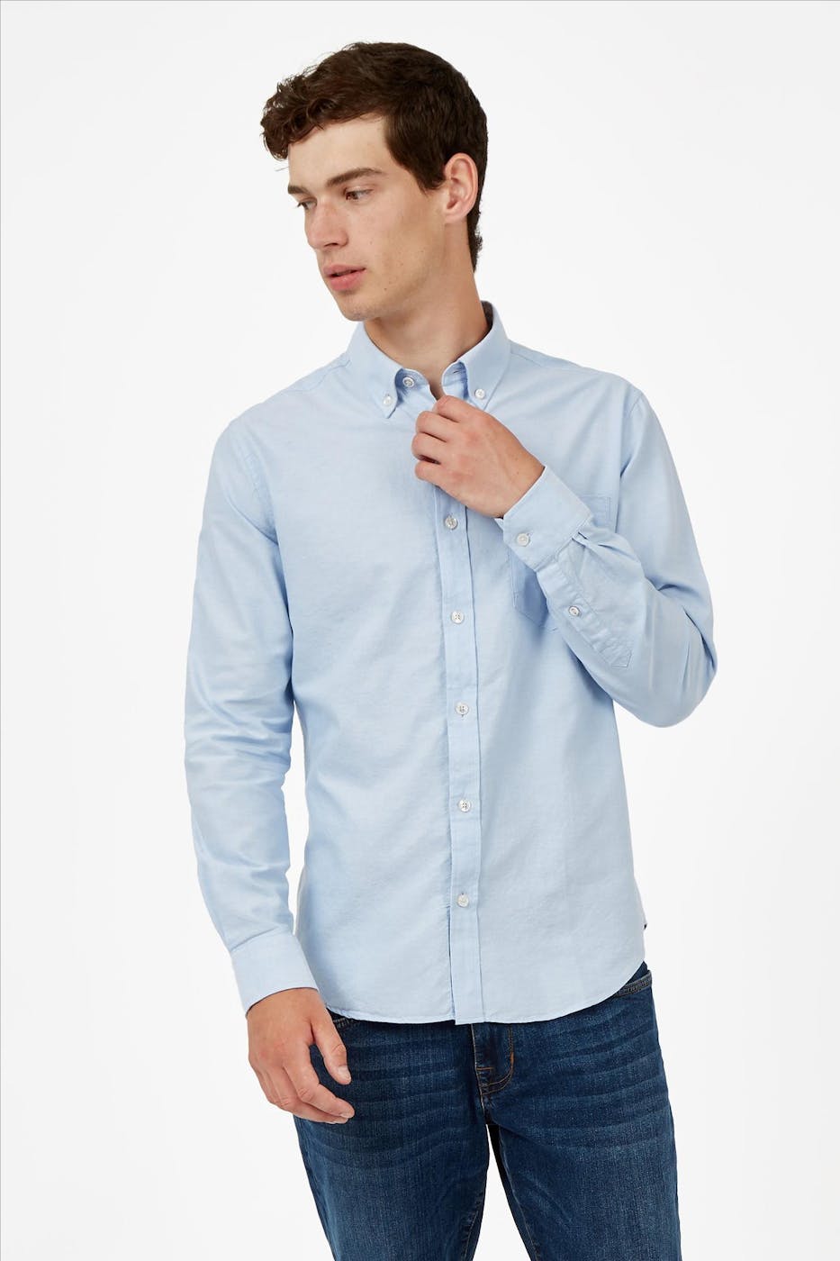 Ben Sherman - Lichtblauw regular fit Oxford hemd