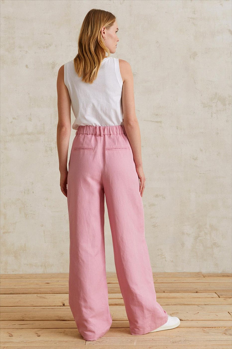 YERSE - Roze Linen Suit broek