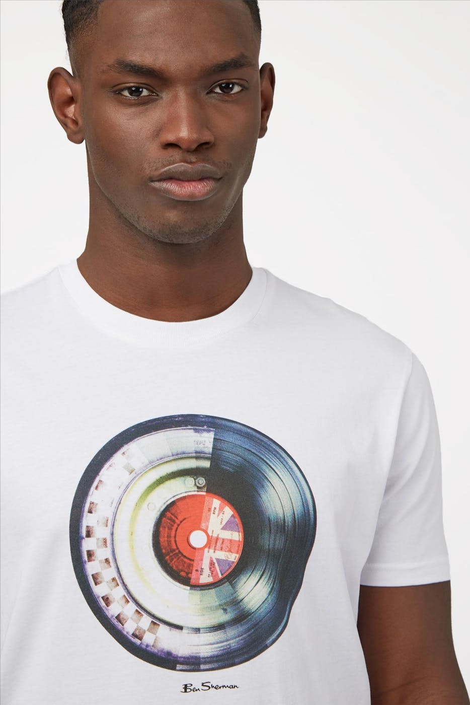 Ben Sherman - Witte 12'' Record T-shirt