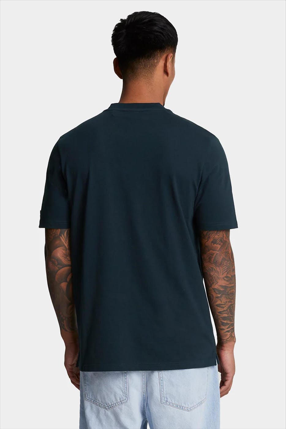 Lyle & Scott - Donkerblauwe Stamp T-shirt