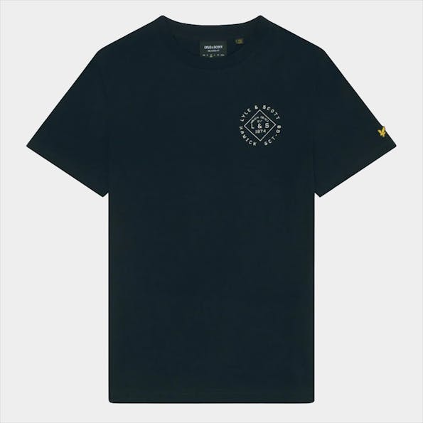 Lyle & Scott - Donkerblauwe Stamp T-shirt