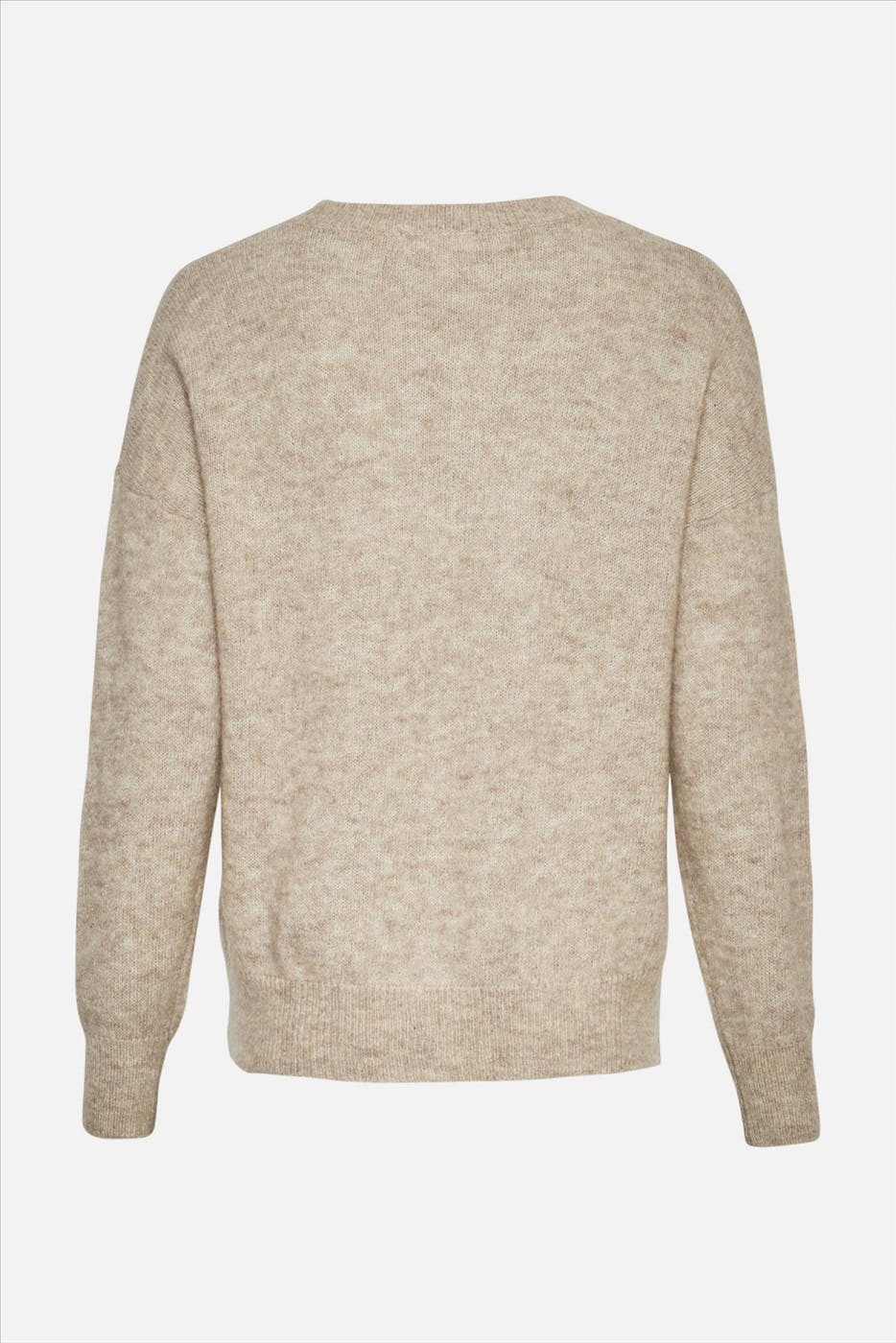 MOSS COPENHAGEN - Beige Femme Mohair O trui