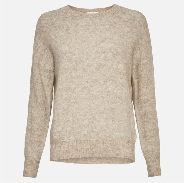 MOSS COPENHAGEN - Beige Femme Mohair O trui