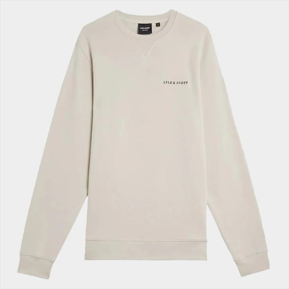 Lyle & Scott - Ecru Loopback Embroidered sweater