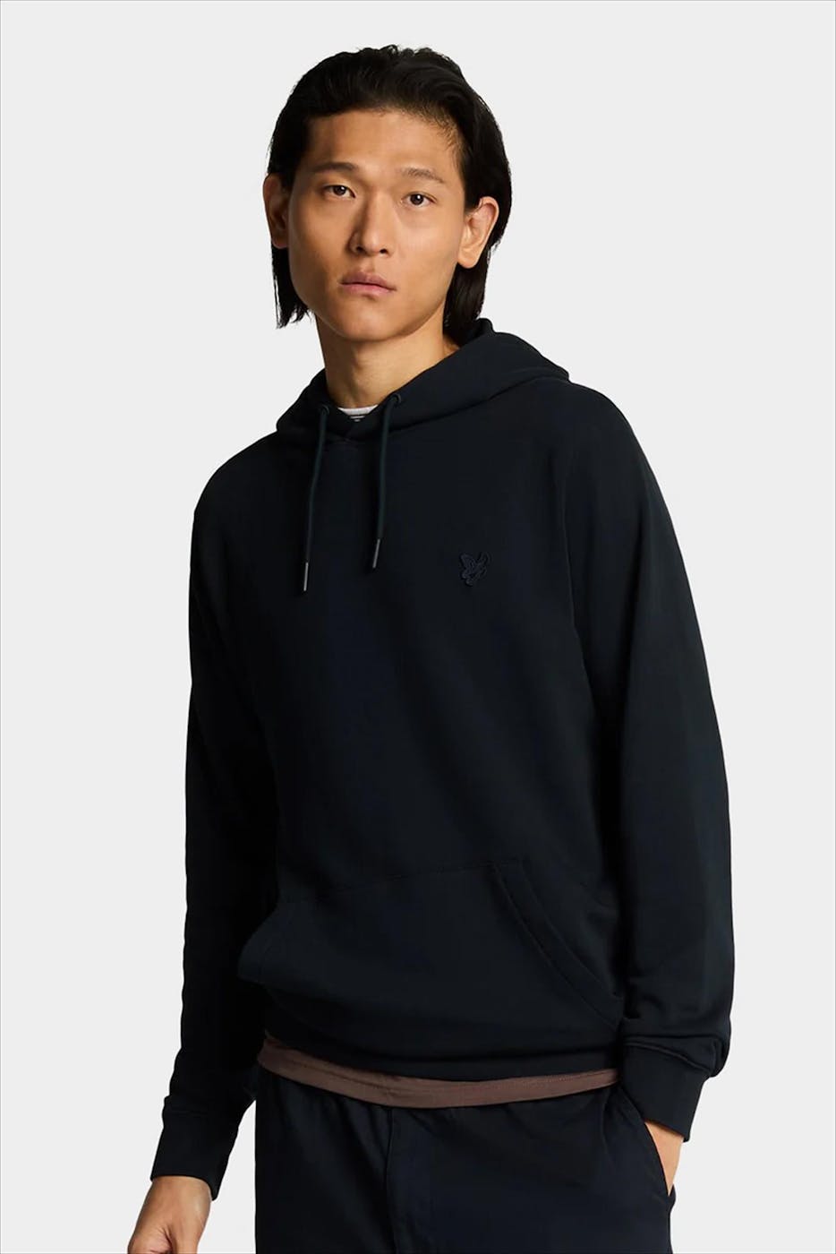 Lyle & Scott - Donkerblauwe Superfine hoodie
