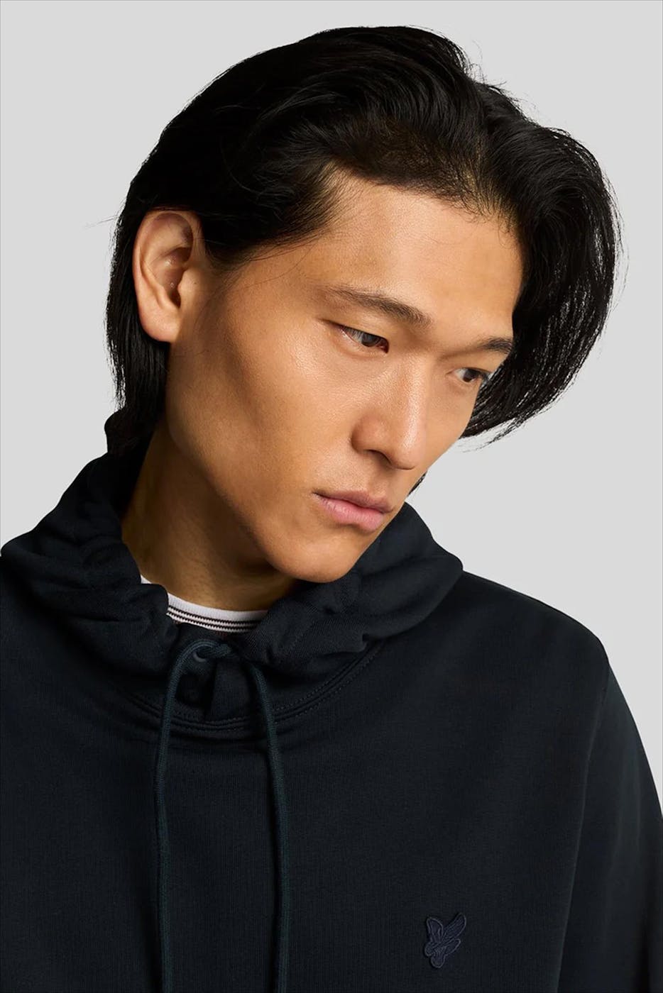 Lyle & Scott - Donkerblauwe Superfine hoodie