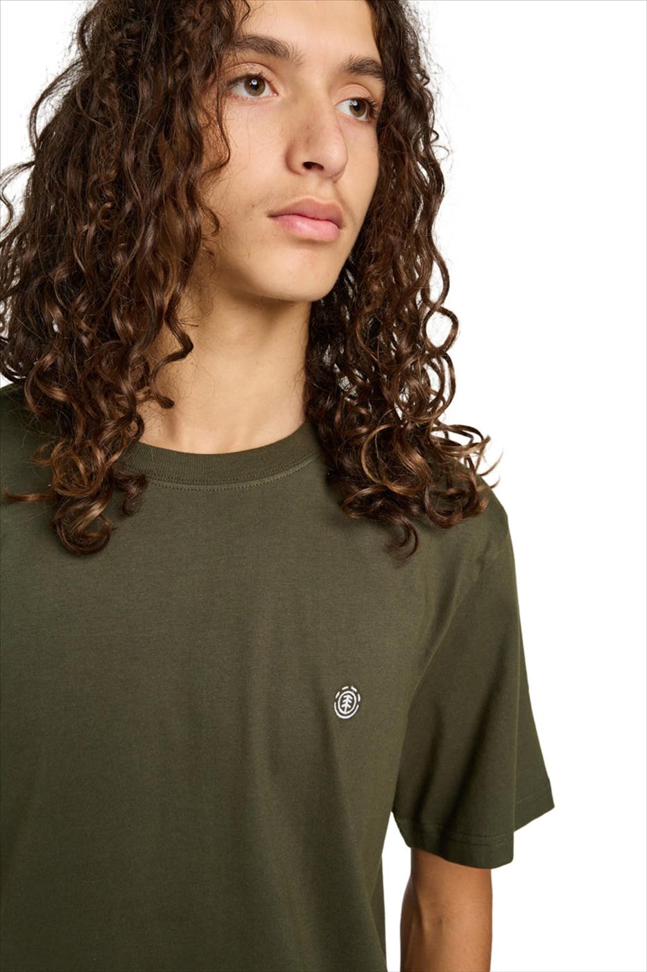 Element - Kaki Icon Embroidery T-shirt