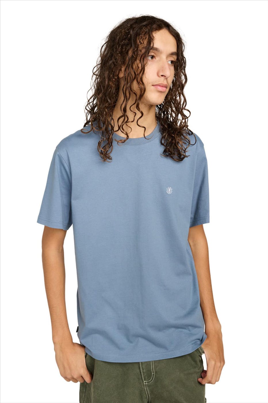 Element - Blauwe Icon Embroidery T-shirt