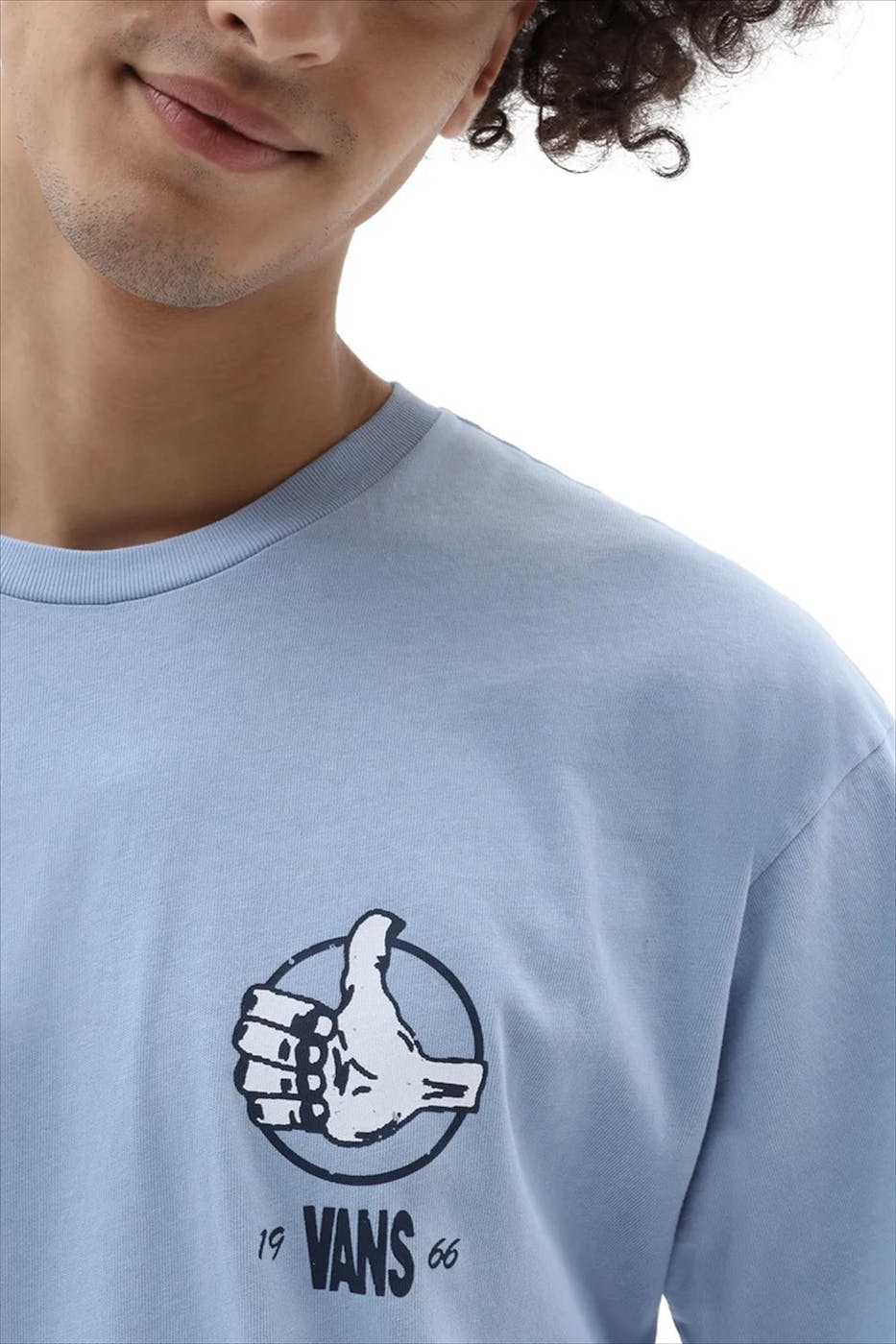 Vans  - Lichtblauwe Thumbs Up T-shirt
