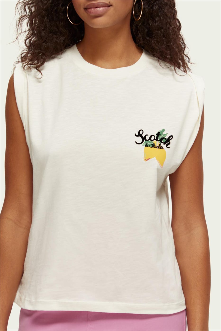 Scotch & Soda - Ecru Citron T-shirt