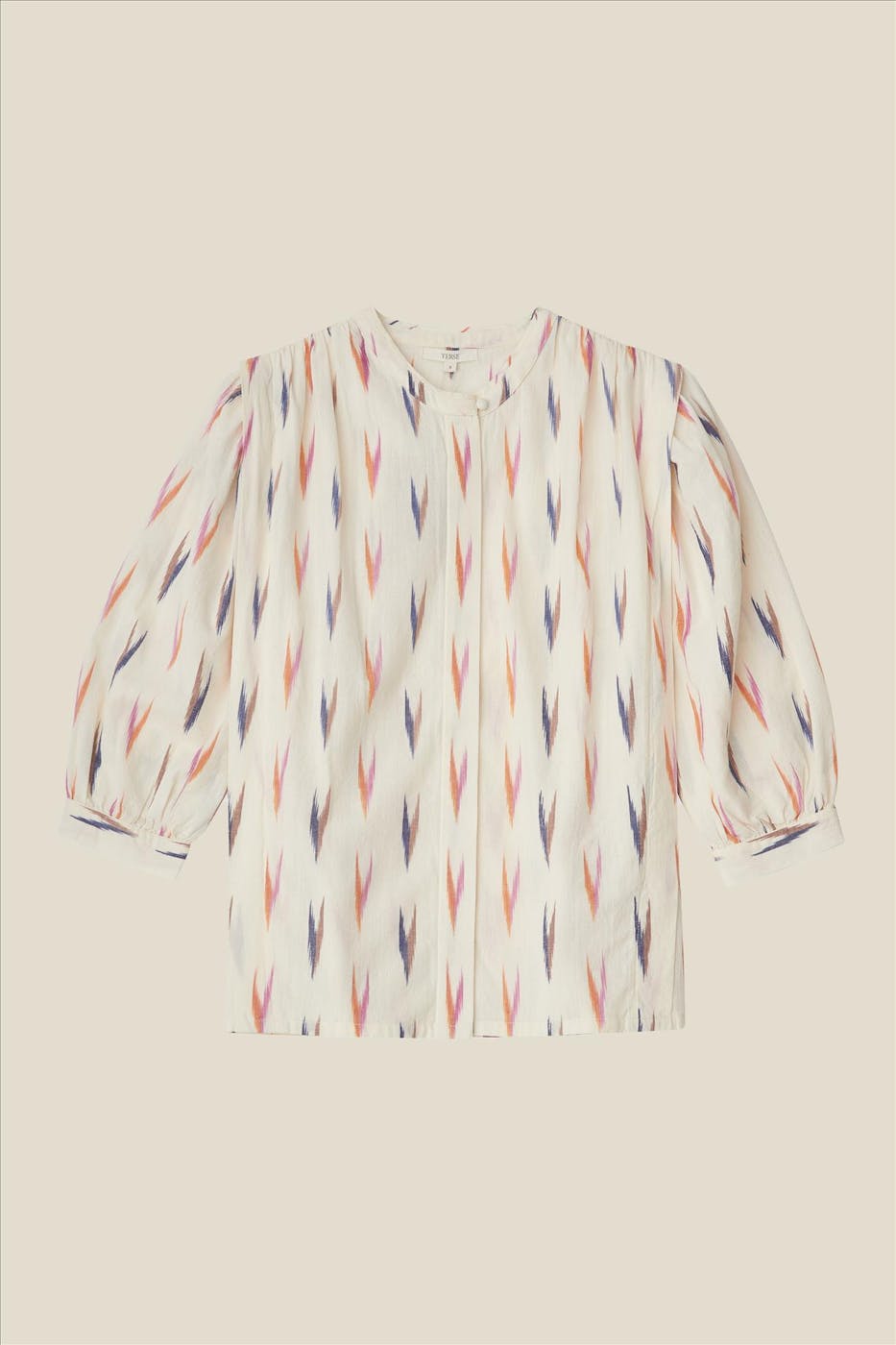 YERSE - Ecru Print blouse