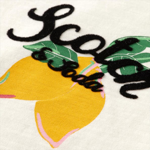 Scotch & Soda - Ecru Citron T-shirt