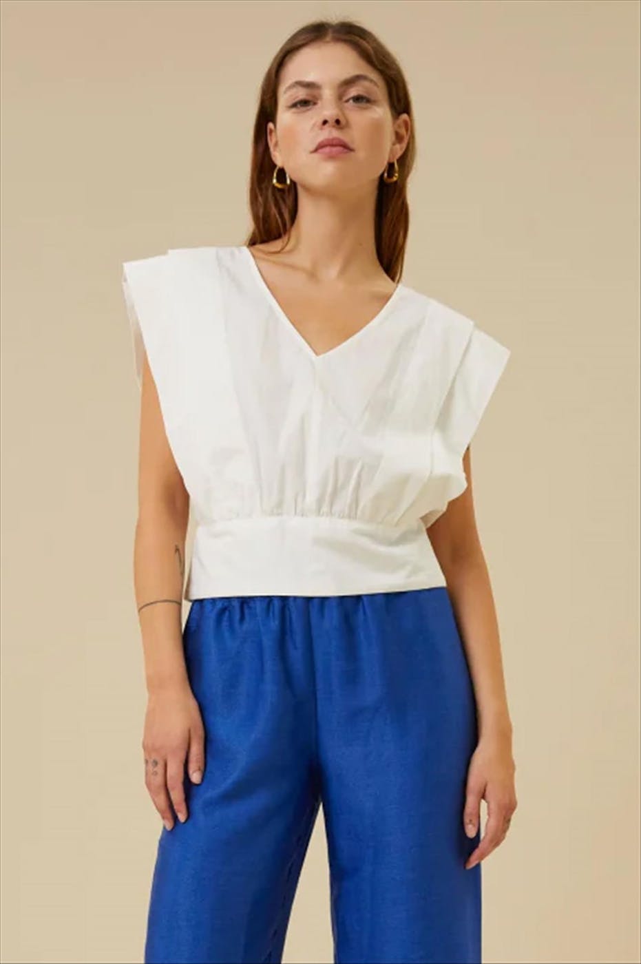 BY BAR - Witte Cathy Poplin blouse