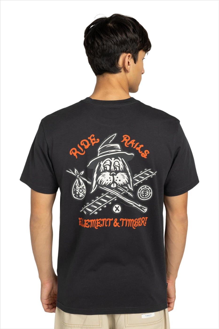 Element - Donkergrijze Timber Hobos T-shirt