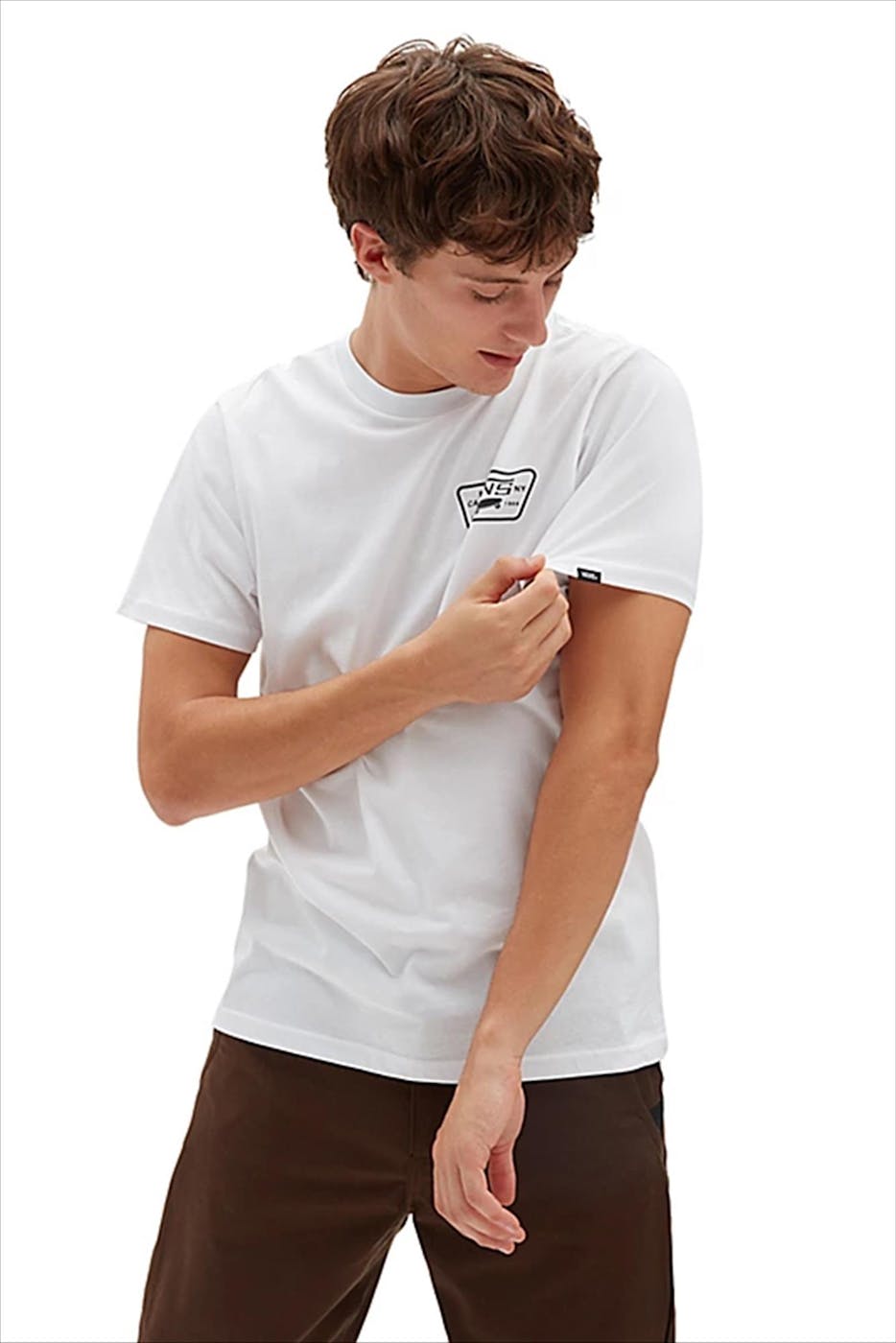 Vans  - Witte Full Patch Back SS T-shirt