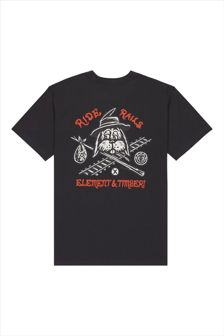 Element - Donkergrijze Timber Hobos T-shirt
