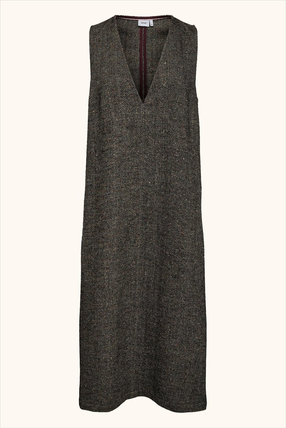 Nümph - Beige-Zwarte Avey jurk