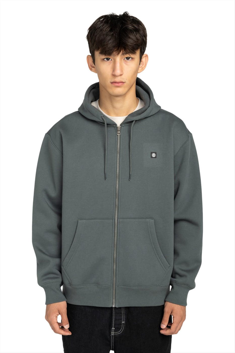Element - Grijsgroene Icon Rain zip hoodie
