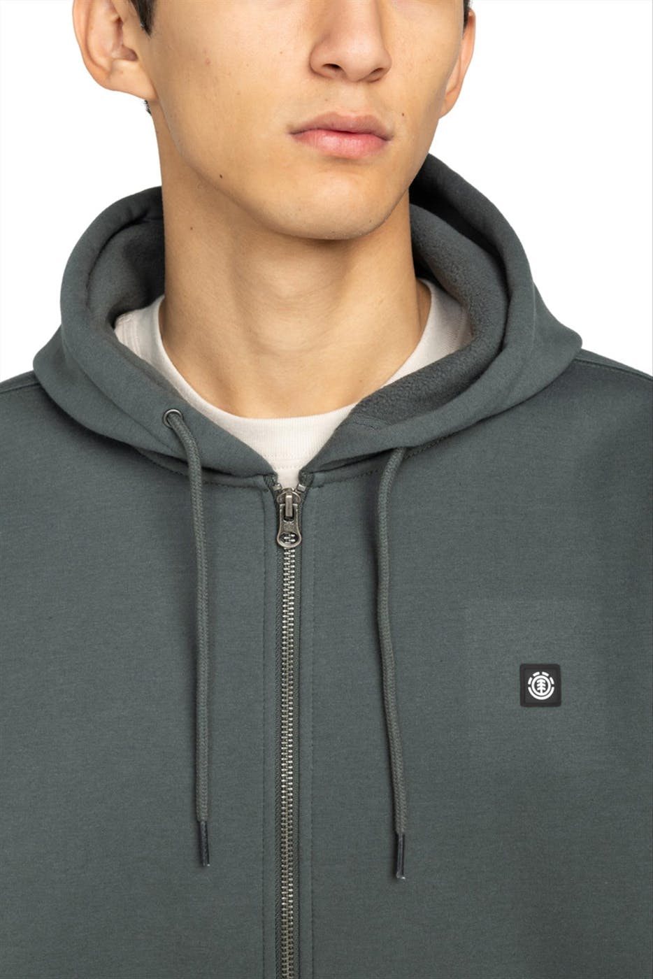 Element - Grijsgroene Icon Rain zip hoodie