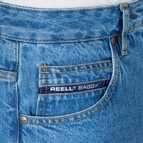 Reell - Blauwe Belmont jeansshort/ jort