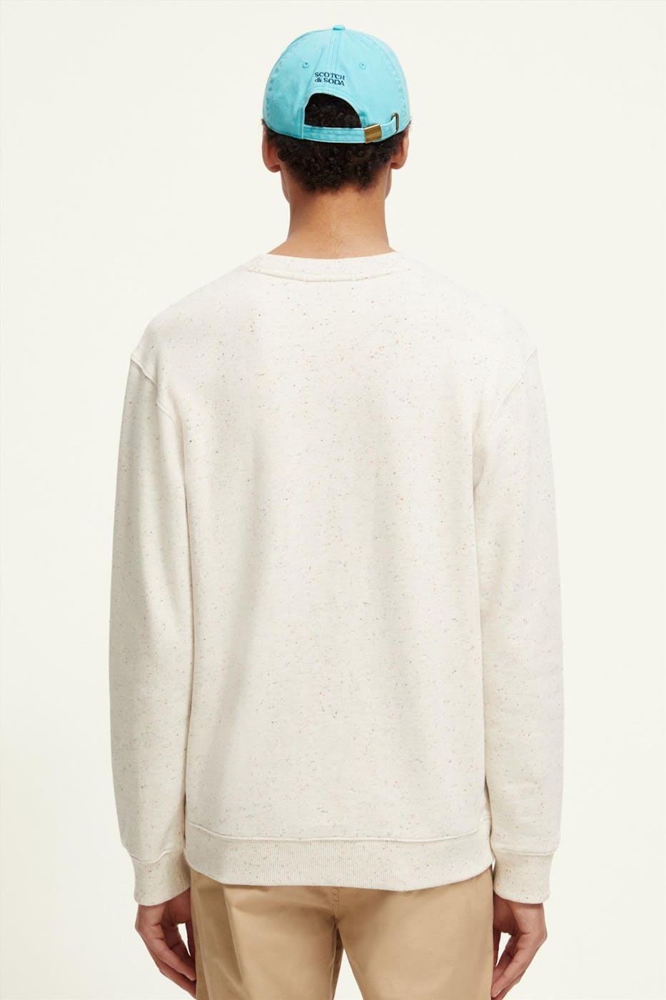 Scotch & Soda - Ecru Gemêleerd All Access Pass sweater