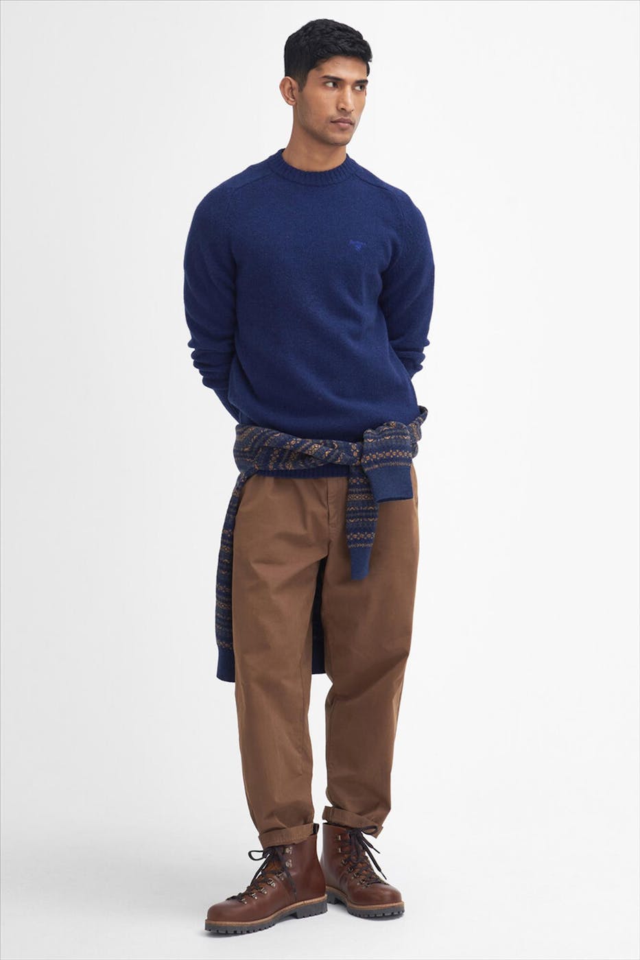 Barbour - Donkerblauwe Grangetown Merino trui