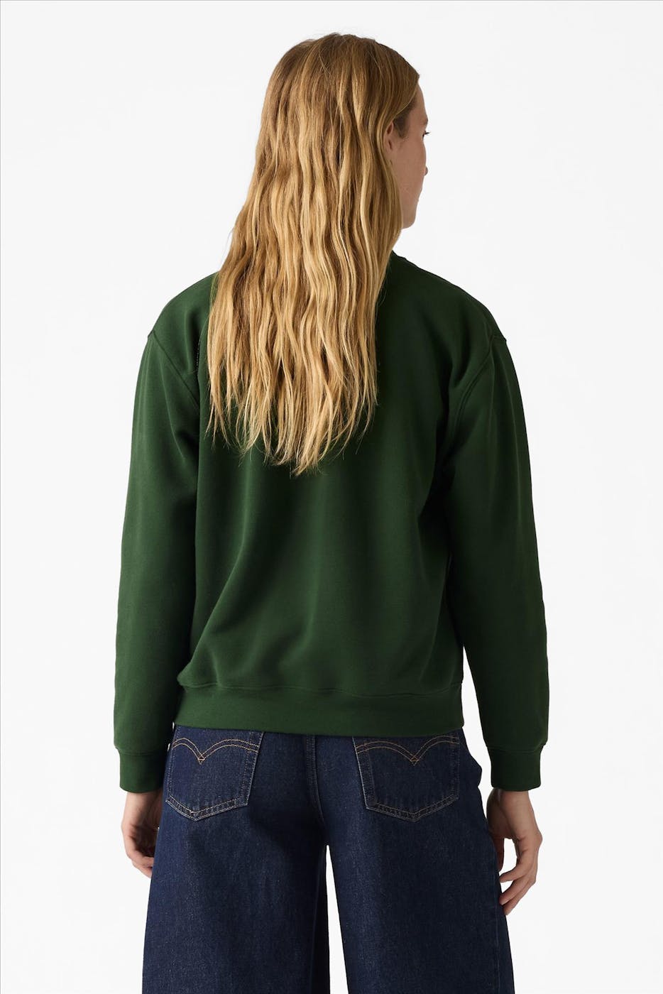 Levi's - Donkergroene Everyday Fleece sweater