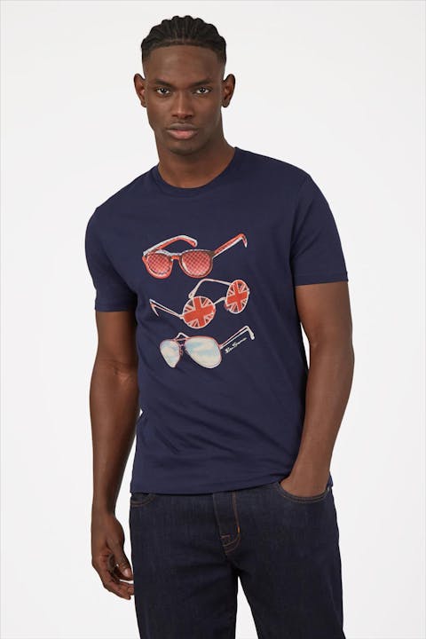Ben Sherman - Donkerblauwe Glasses T-shirt