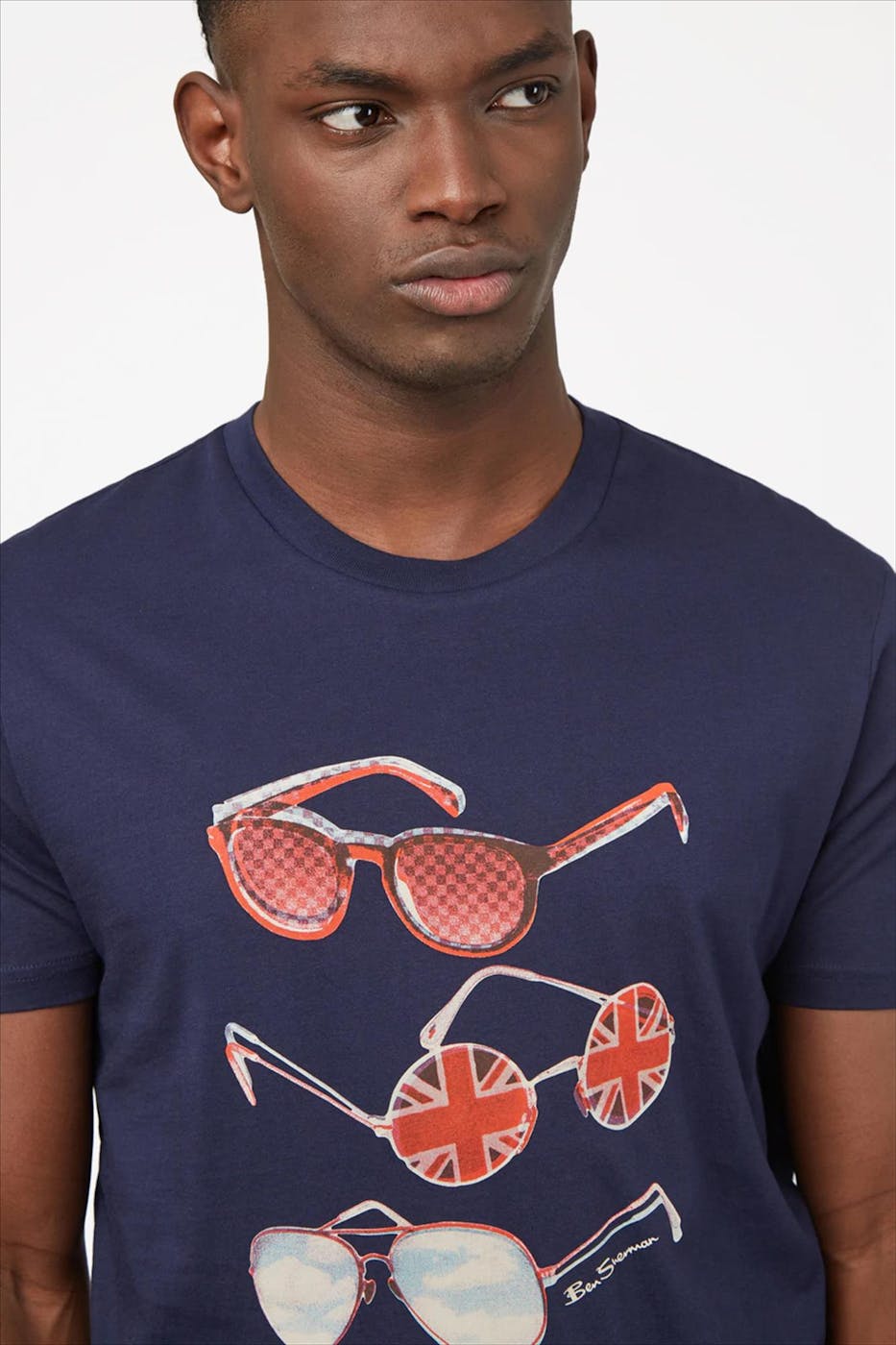 Ben Sherman - Donkerblauwe Glasses T-shirt