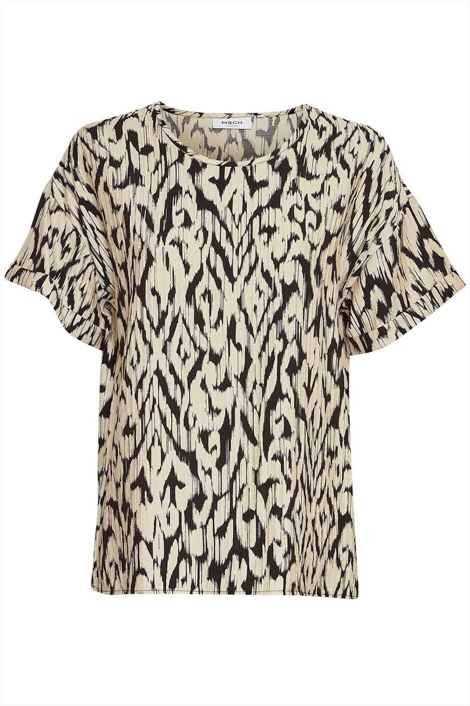 MSCH COPENHAGEN - Ecru-zwarte Vlora blouse