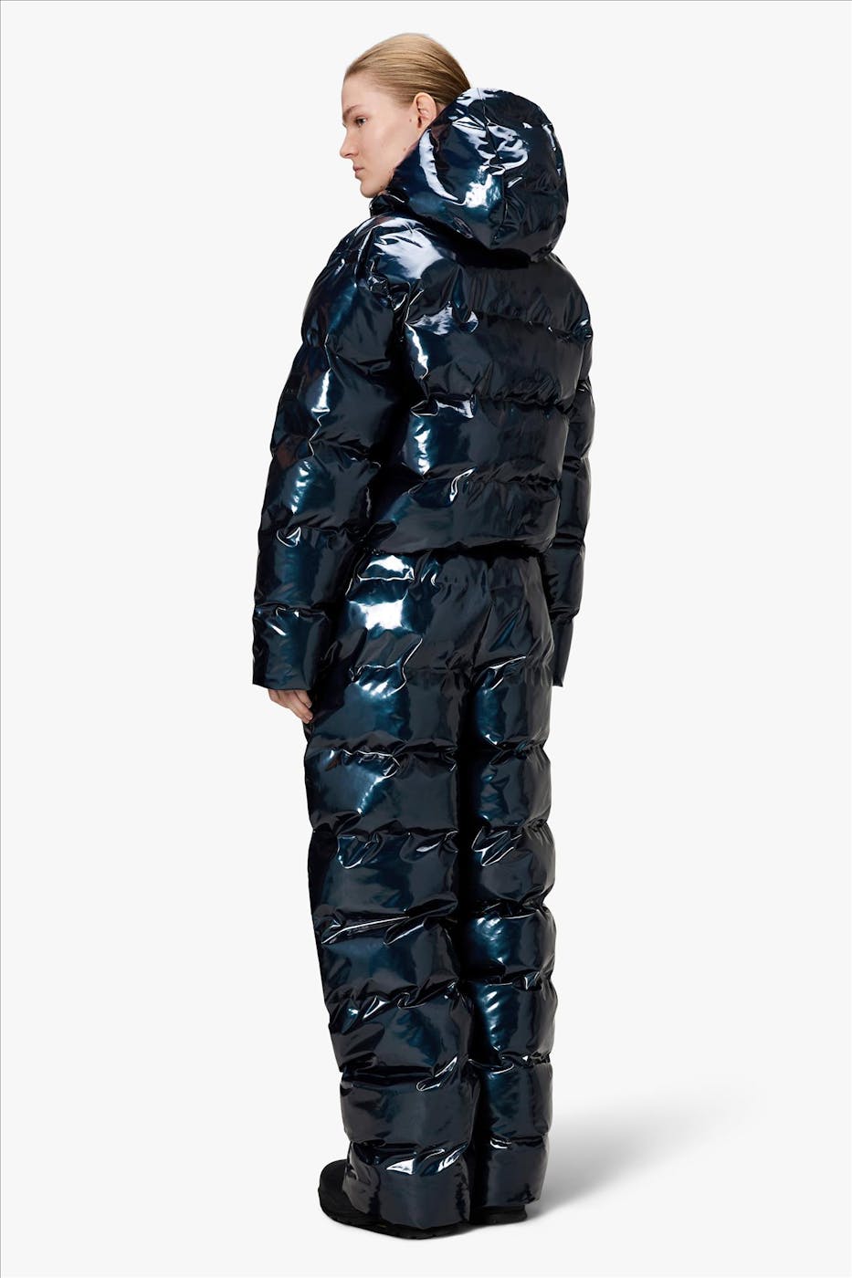 RAINS - Donkerblauwe Alta Short pufferjas