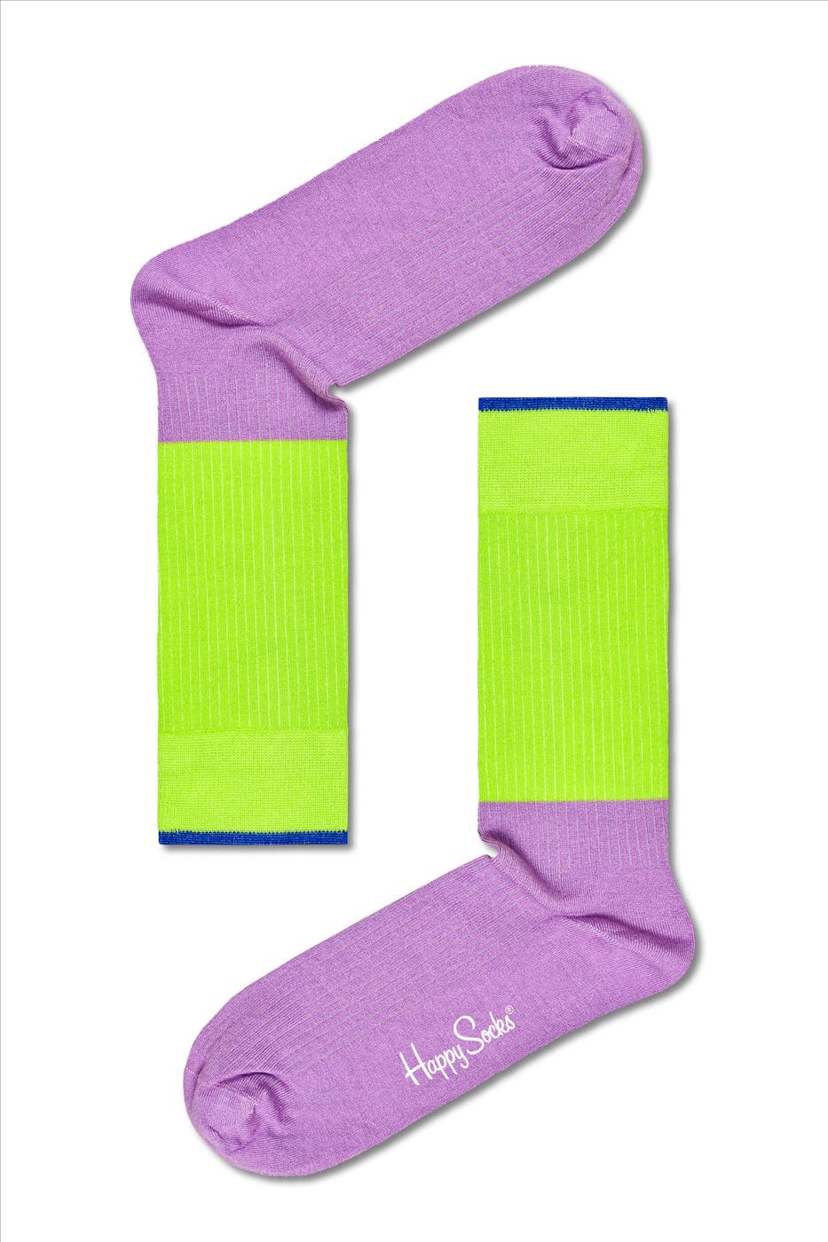 Happy Socks - Paars-groene I Am Blocked sokken, maat: 41-46