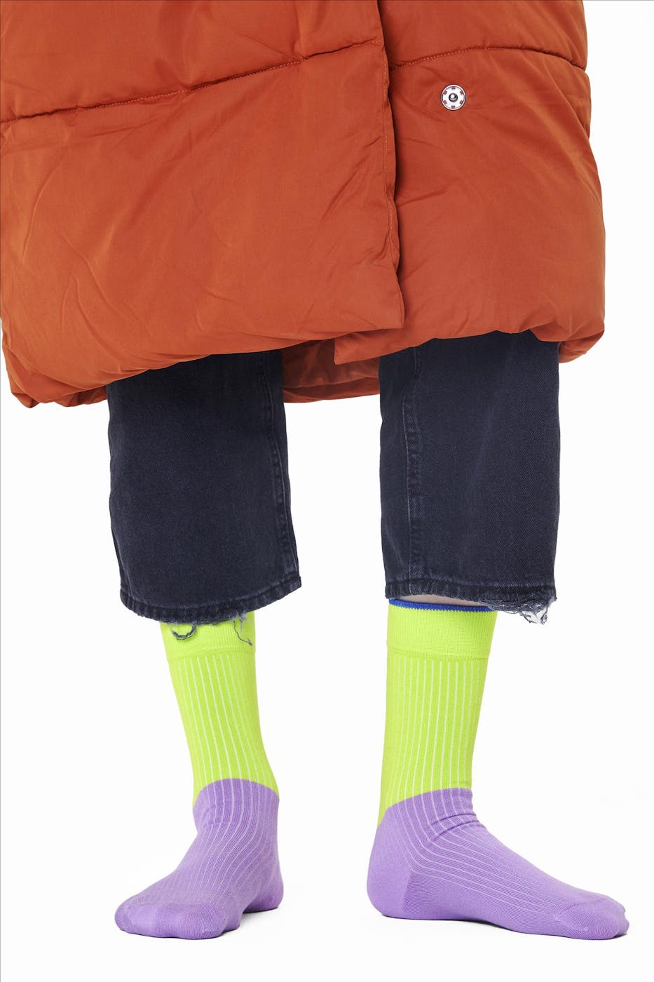 Happy Socks - Paars-groene I Am Blocked sokken, maat: 41-46