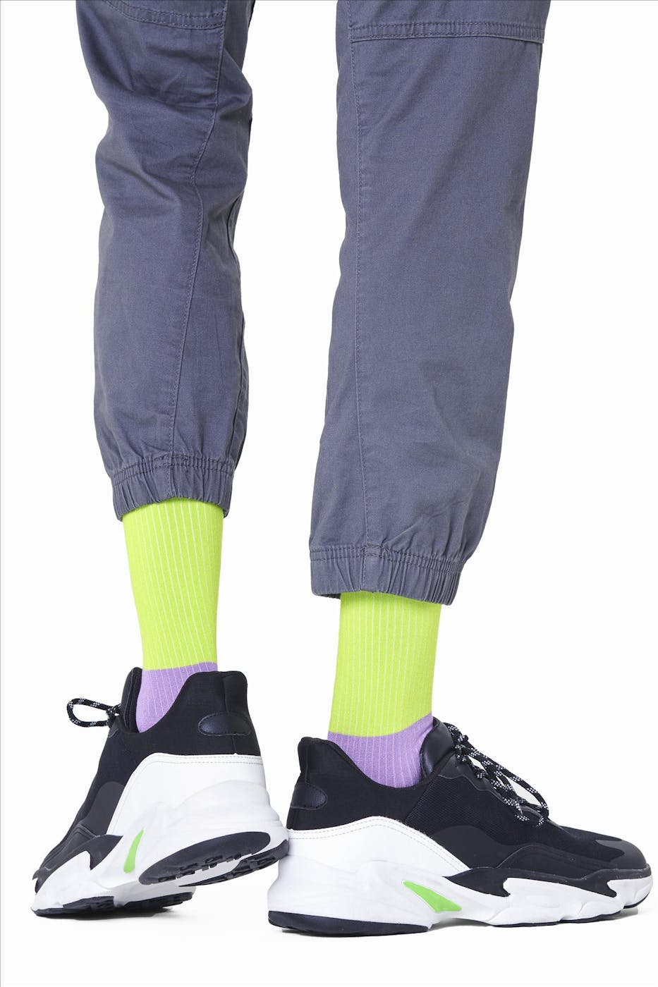 Happy Socks - Paars-groene I Am Blocked sokken, maat: 41-46