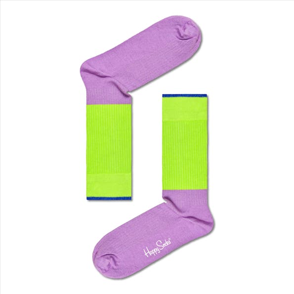 Happy Socks - Paars-groene I Am Blocked sokken, maat: 41-46