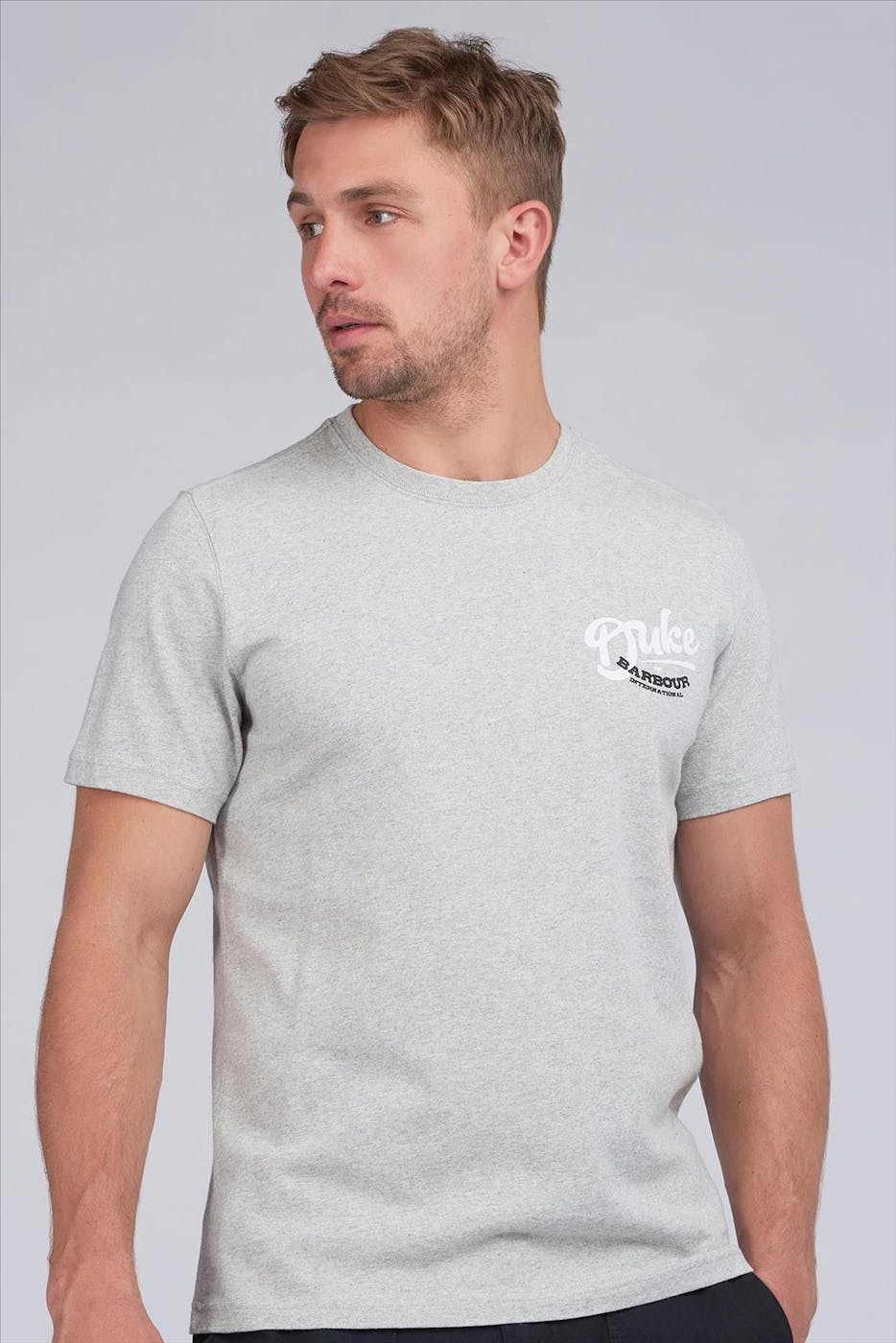 Barbour - Lichtgrijze Legacy Duke T-shirt