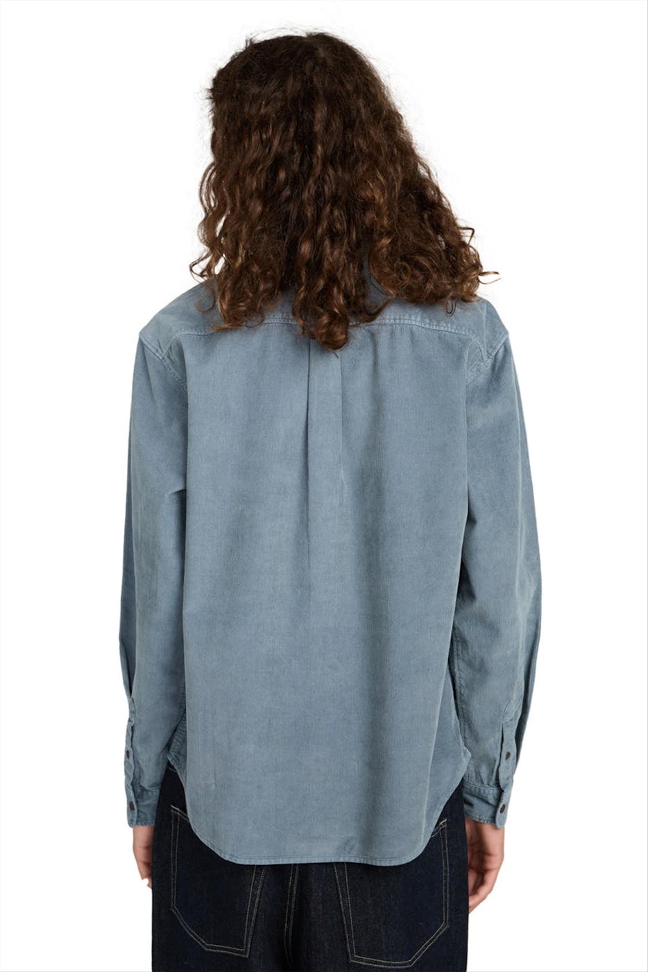 Element - Grijsblauw Button Down Corduroy hemd