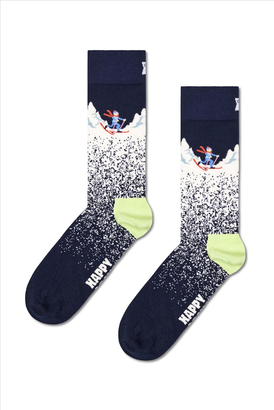 Happy Socks - Donkerblauwe Snowy Night sokken, maat: 41-46
