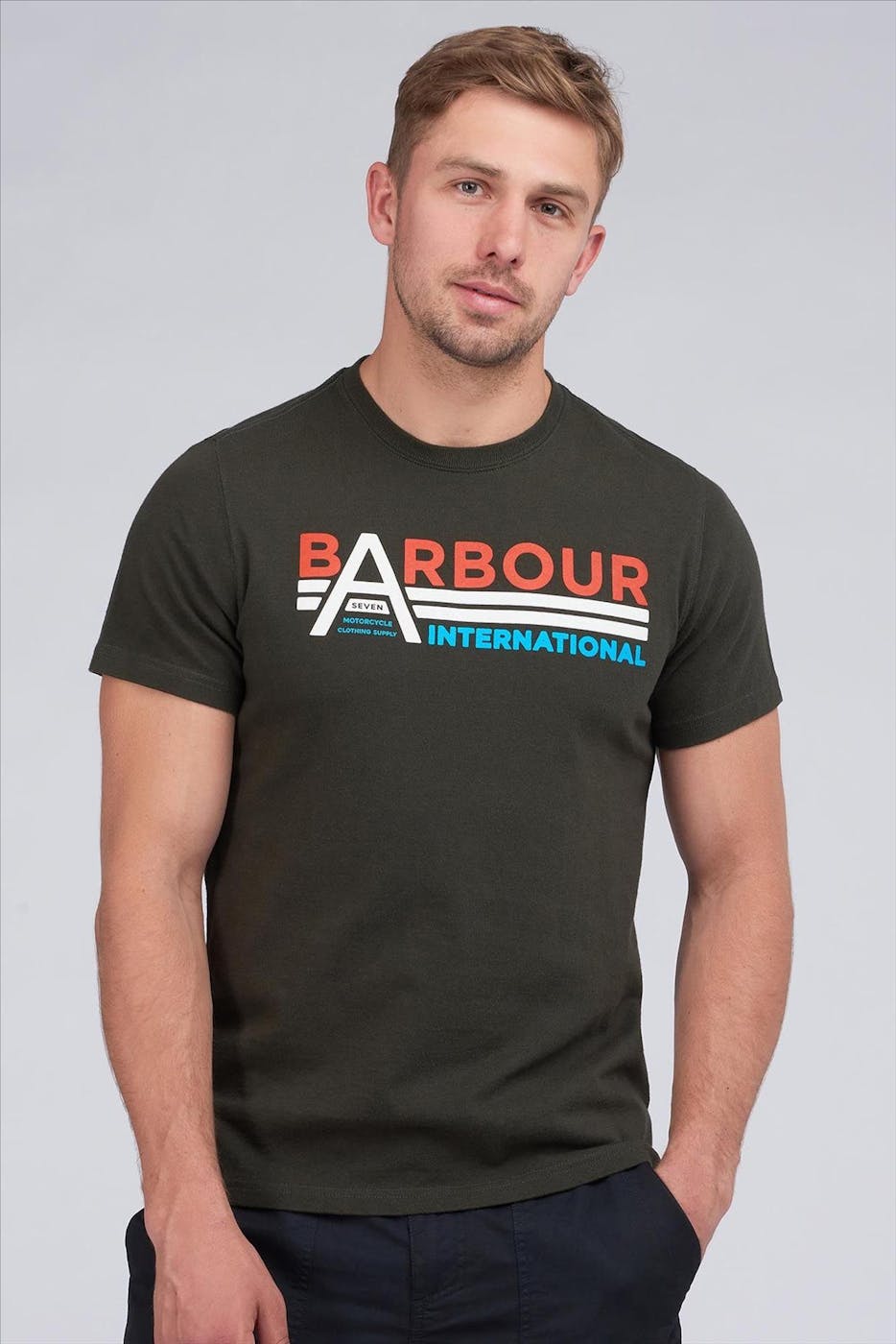 Barbour - Donkergroene Legacy A7 T-shirt