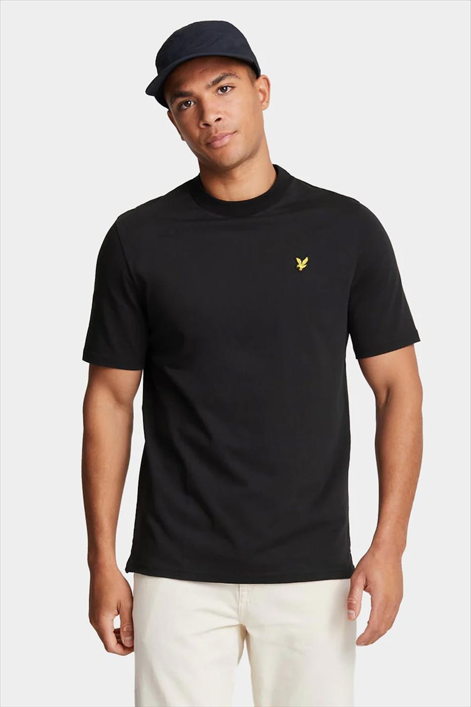 Lyle & Scott - Zwarte Football Graphic T-shirt