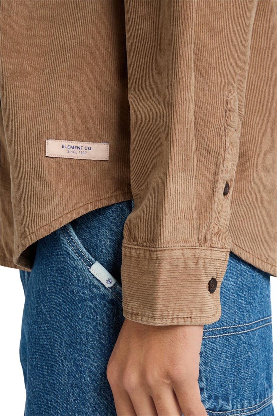 Element - Beige Regular Corduroy hemd